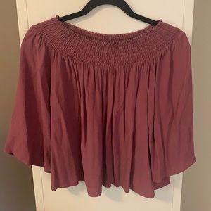 aritzia off the shoulder blouse